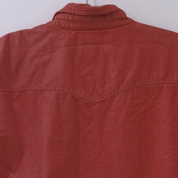 Vivid Red Oversized Button-Up Shirt (XL) - Picture 6 of 7